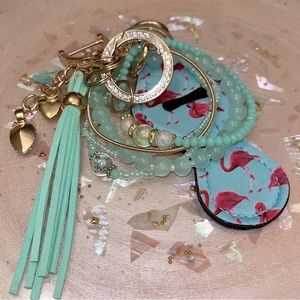 Flamingo Bracelet Keychain